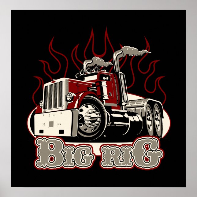 Tecknad lastbil poster (Framsidan)