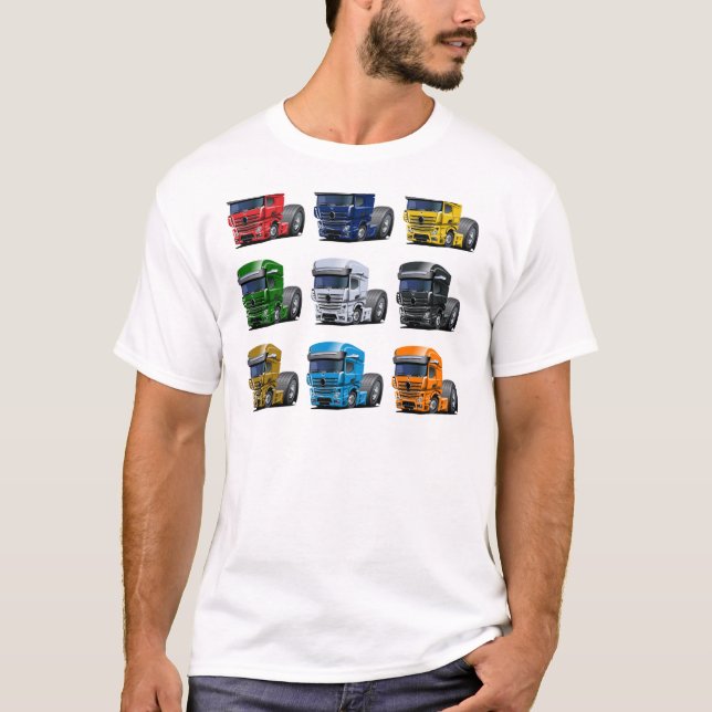 Tecknad lastbil t shirt (Framsida)