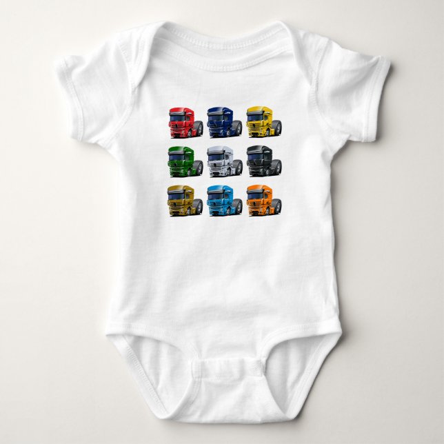 Tecknad lastbil t shirt (Framsida)