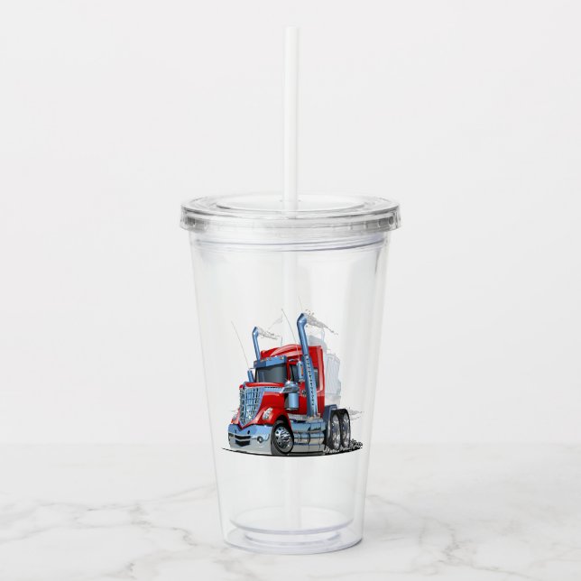 Tecknad lastbil take away mugg (Framsida)