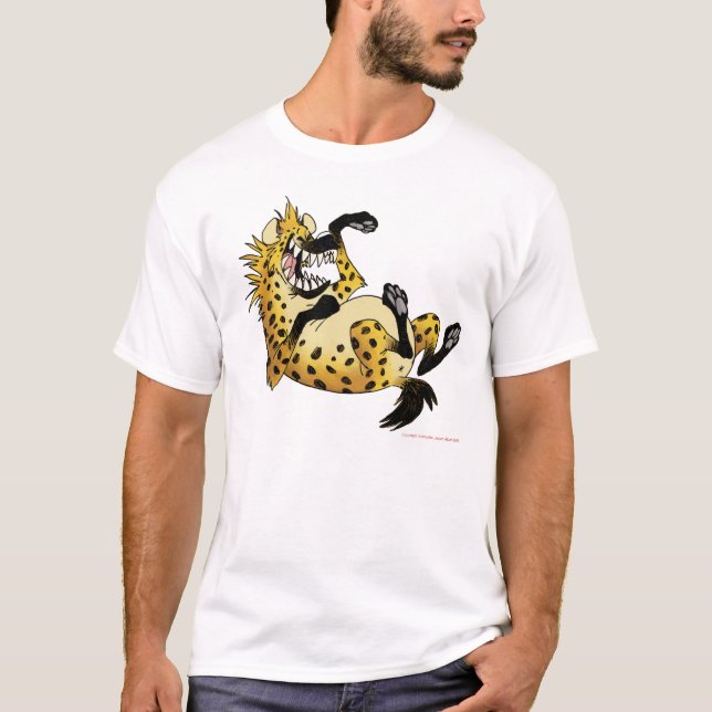 Tecknad Laughing Hyena T-Shirt (Framsida)