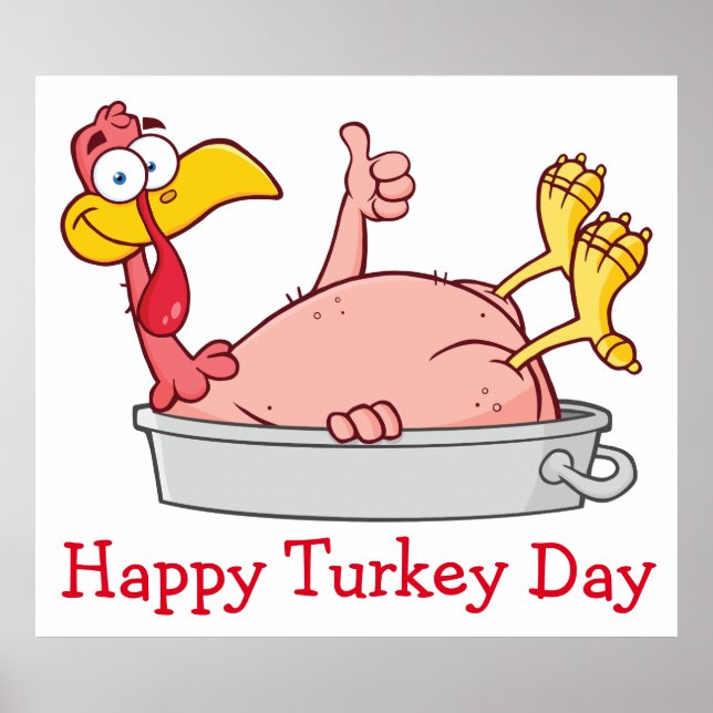 tecknad leende kalkon i poster (Framsidan)