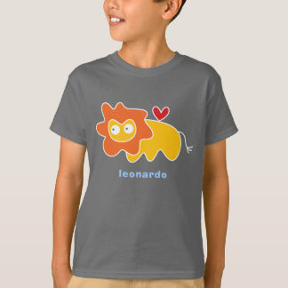Tecknad Lejon Kid Söt Rolig Anpassad Present T-Shi Tee Shirt