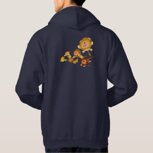 Tecknad Lejon Parad Hooded Sweatshirt (baksida)