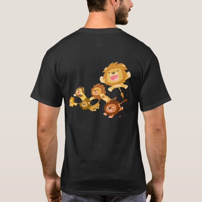 Tecknad Lejon Parad T-shirt (back) (Baksida)