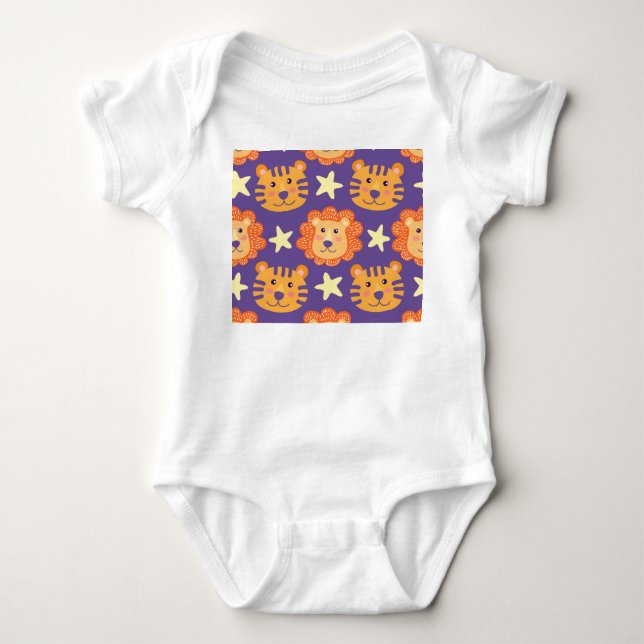 Tecknad Lejon & Tigers: Vintage T Shirt (Framsida)