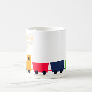 Tecknad leksugstång ånglok kaffemugg