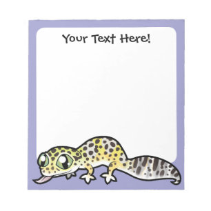 Tecknad leopardgecko anteckningsblock