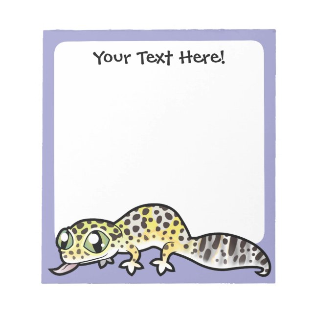 Tecknad leopardgecko anteckningsblock (Framsida)
