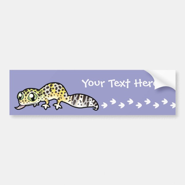 Tecknad leopardgecko bildekal (Framsidan)