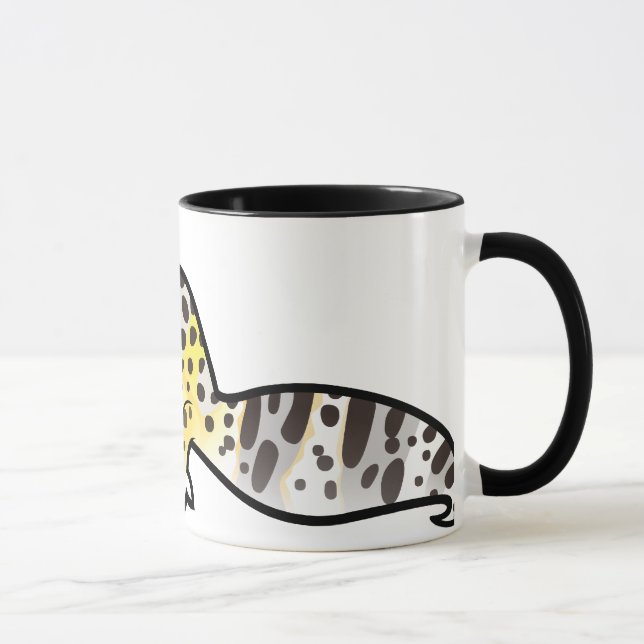 Tecknad leopardgecko mugg (Höger)