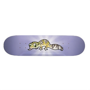 Tecknad leopardgecko old school skateboard bräda 18 cm