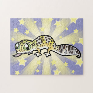 Tecknad leopardgecko pussel