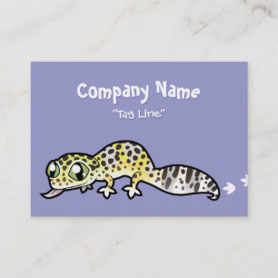 Tecknad leopardgecko visitkort