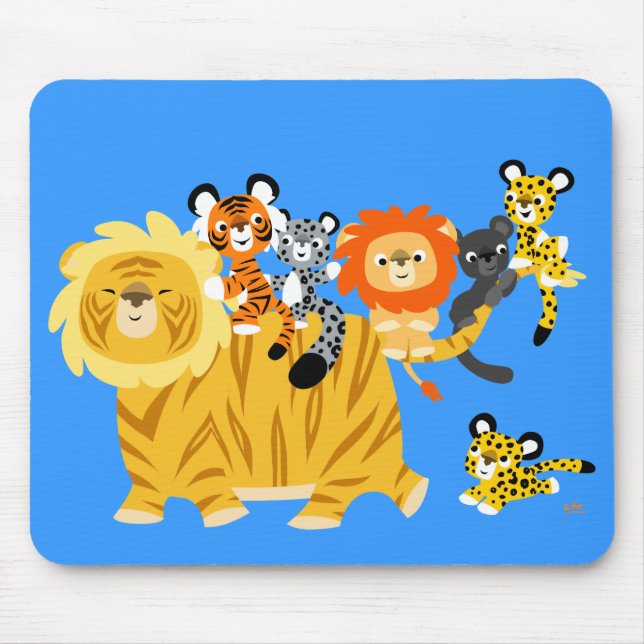 Tecknad Liger and Friends mousepad Musmatta (Framsidan)