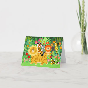 Tecknad Liger and Friends notecard Kort