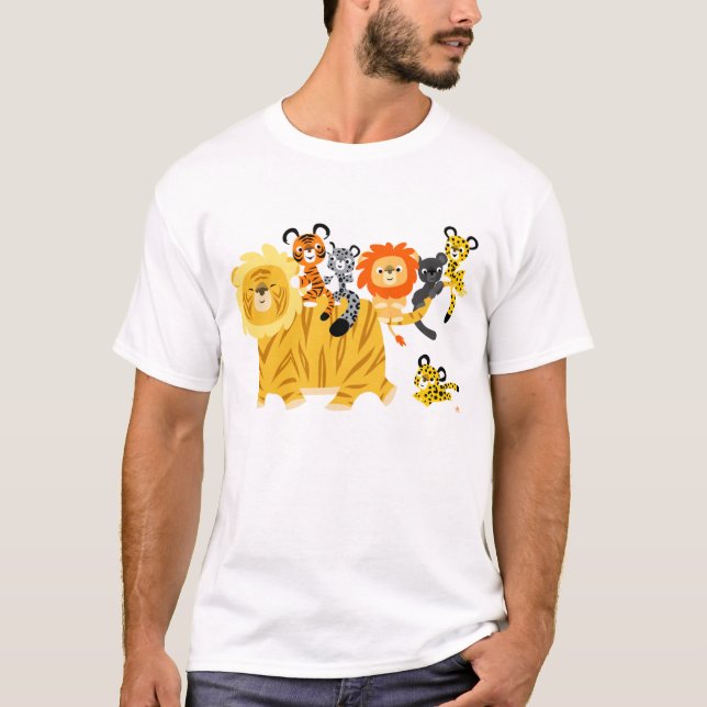 Tecknad Liger och Vänner barn T-shirt (Framsida)