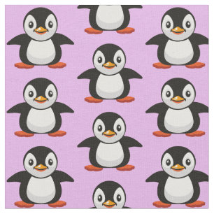 tecknad liten penguin tyg