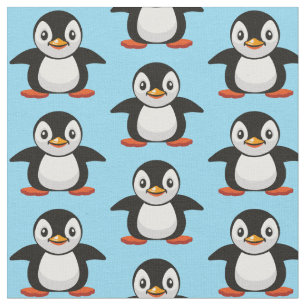 tecknad liten penguin tyg
