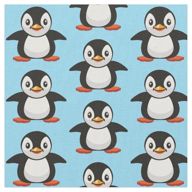 tecknad liten penguin tyg (Närbild)
