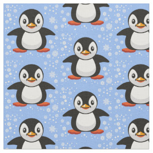 tecknad liten penguin tyg