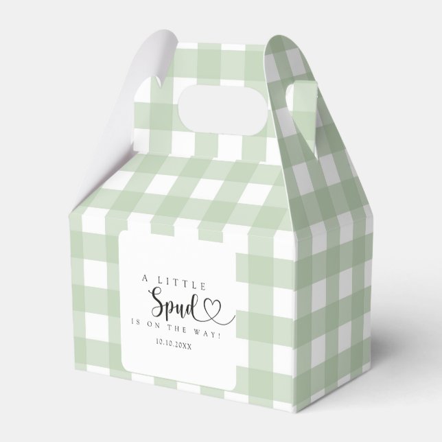 Tecknad liten spud Bebis firande Presentaskar (Baksidan Sidan)