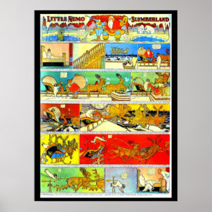 Tecknad-Little Nemo 6 med poster Vintage