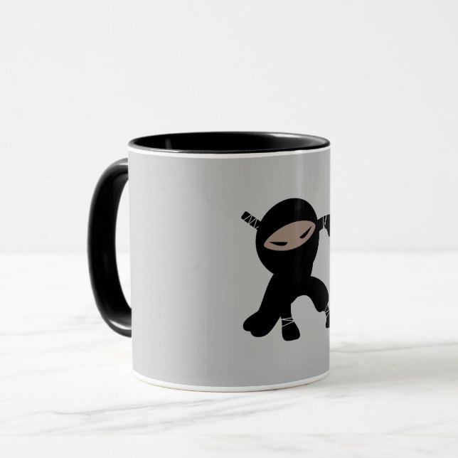 Tecknad Little Ninja Warrior Mugg (Framsida vänster)