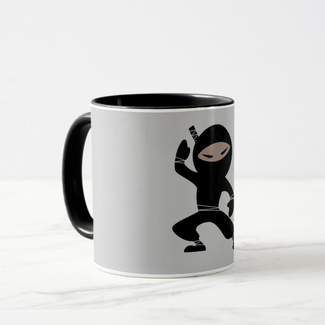 Tecknad Little Ninja Warrior Mugg (Framsida vänster)