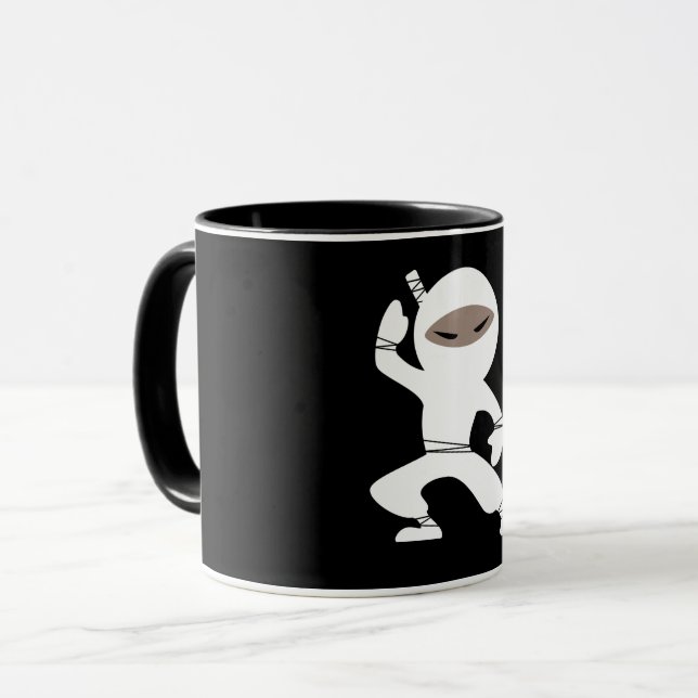Tecknad Little Ninja Warrior Mugg (Framsida vänster)