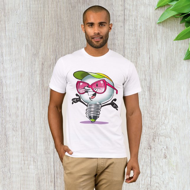 Tecknad Ljusbulb Manar T-Shirt (Skapare uppladdad)