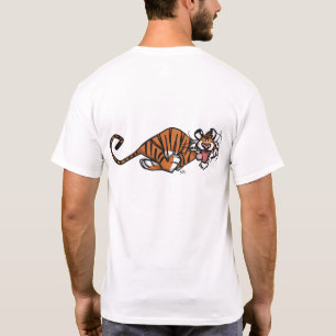 Tecknad löpande tiger t-shirt (baksida)