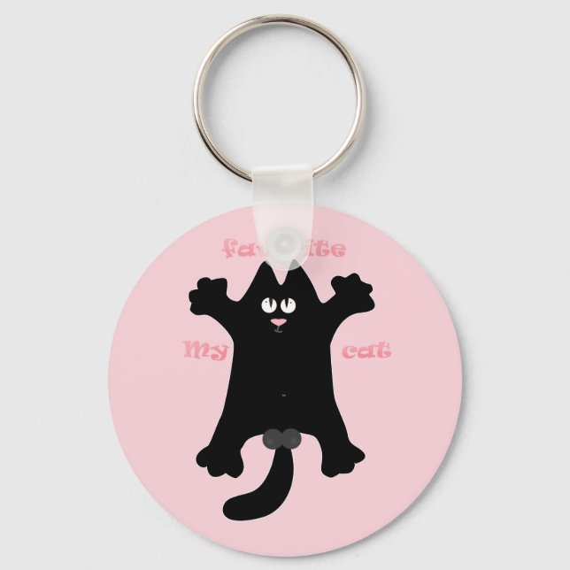 #tecknad #lustig # cat dekorativ kudde nyckelring (Framsida)