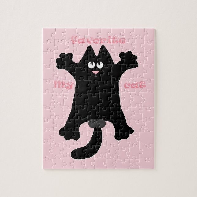 #tecknad #lustig # cat dekorativ kudde pussel (Vertikal)