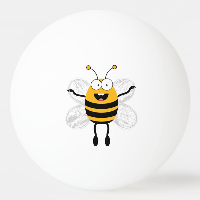 Tecknad lustigt bi pingisboll (Framsidan)