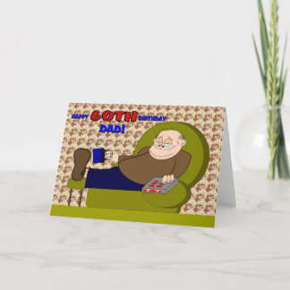 Tecknad Lycklig 60-årsjubileet Pappa Kort