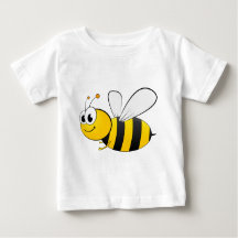 Tecknad Lycklig Smiling Bee