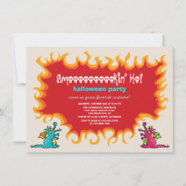 Tecknad Magic Dragons Breathe Fire Halloween fest Inbjudningar