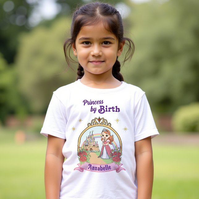 Tecknad Magic Fairytale Princess Barns födelsedag T Shirt (Skapare uppladdad)