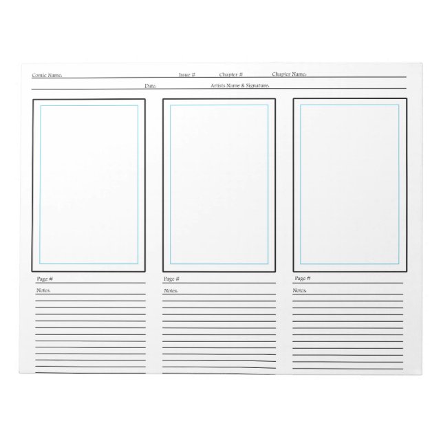 Tecknad-mall Anteckningsblock (Framsida)