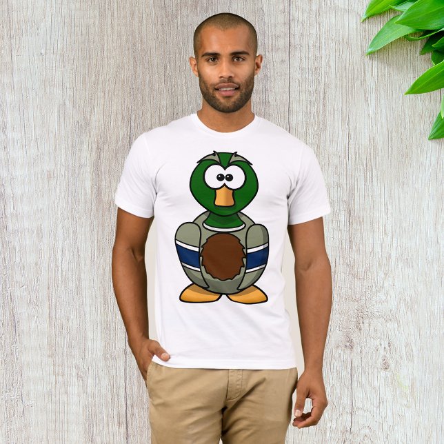Tecknad Mallard Anka Manar T-Shirt (Skapare uppladdad)