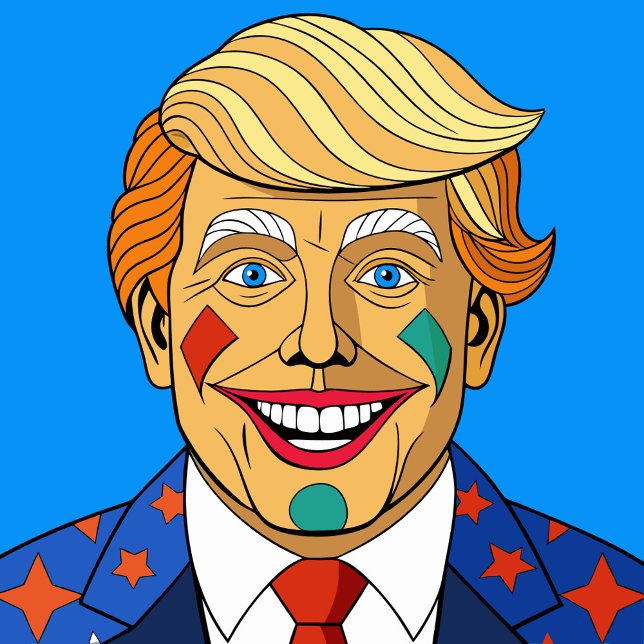 Tecknad Man Darttavla (A Cartoon Character with Blonde Hair and a Clown Face Dart Board!)