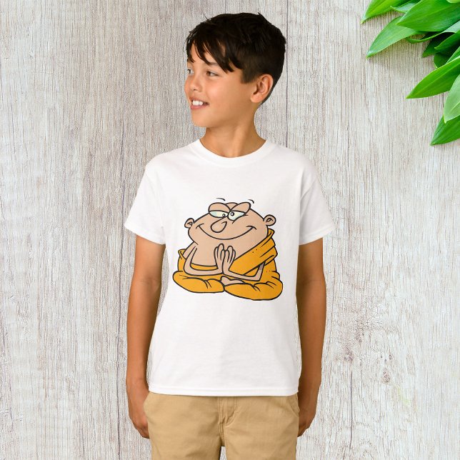 Tecknad Man Meditating T Shirt (Skapare uppladdad)