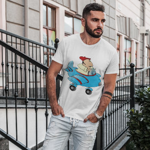 Tecknad man på flygplan Manar T-Shirt