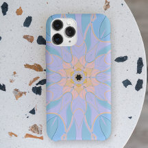 Tecknad Mandala Flower Blue och Gult