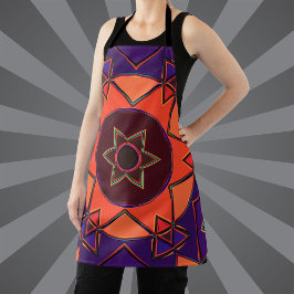 Tecknad Mandalas Lila och Orange