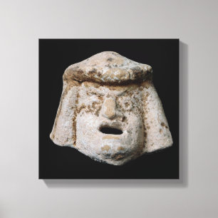 Tecknad mask canvastryck