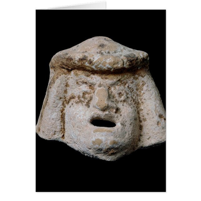 Tecknad mask hälsningskort (Framsidan)