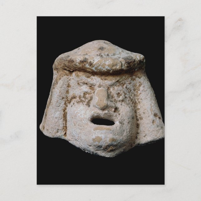 Tecknad mask vykort (Framsida)