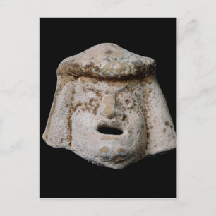Tecknad mask vykort